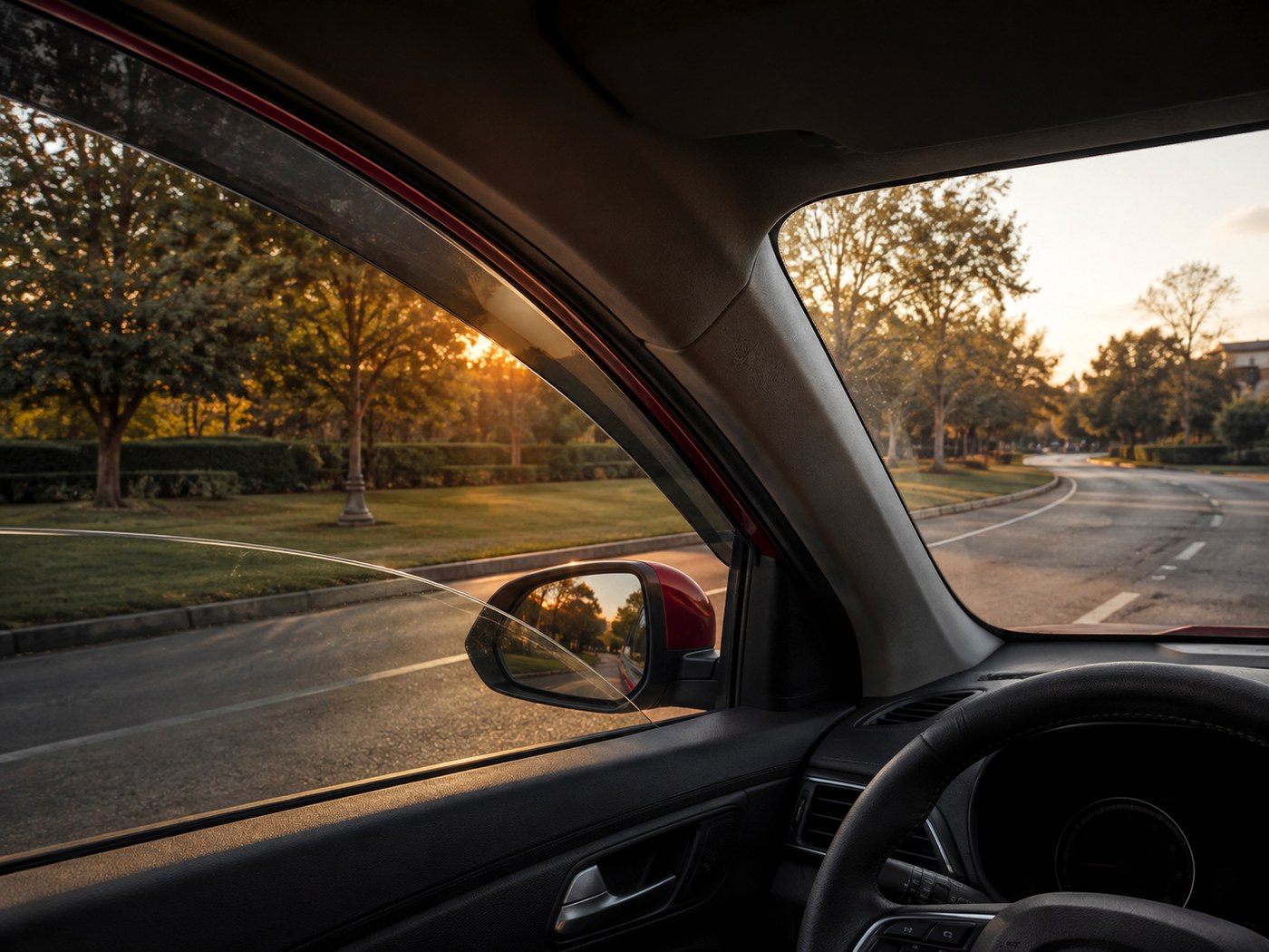 View through a Voron Glass deflector-equipped window