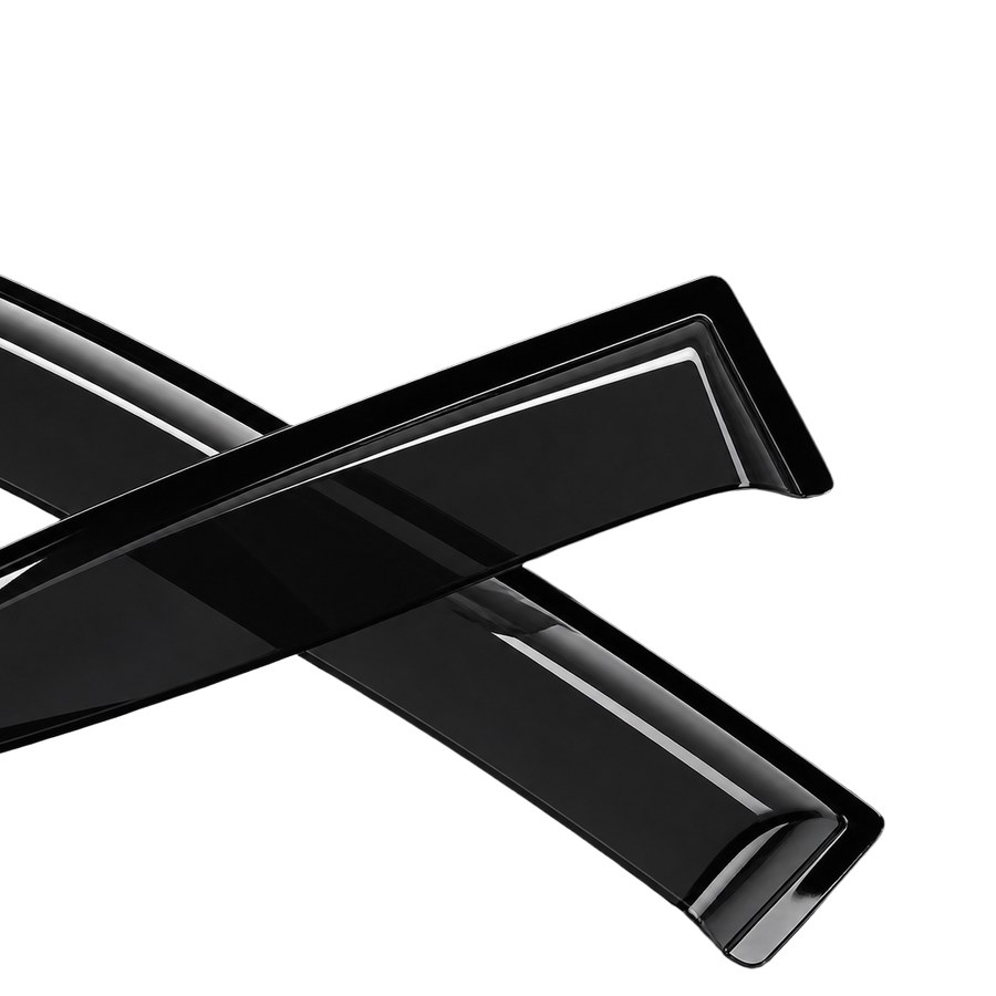 Reinforced polycarbonate window deflector